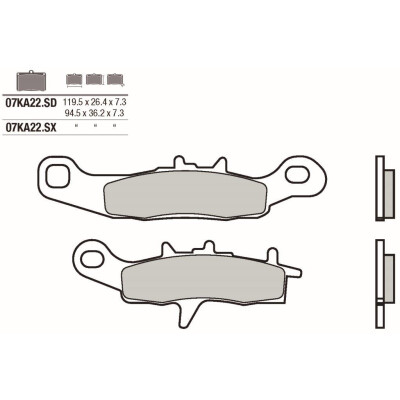 Jeu de plaquettes de frein Brembo