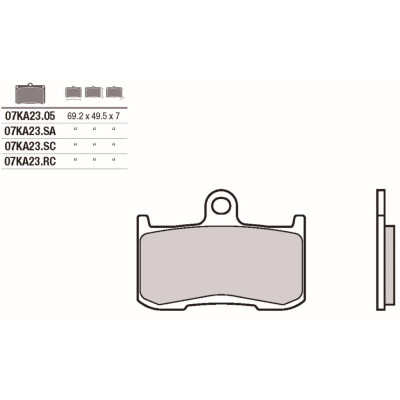 Jeu de plaquettes de frein Brembo