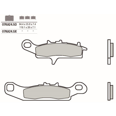 Jeu de plaquettes de frein BREMBO 07KA24SDBRE