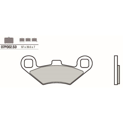 Jeu de plaquettes de frein BREMBO 07PO02SDBRE