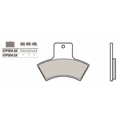 Jeu de plaquettes de frein BREMBO 07PO04SDBRE
