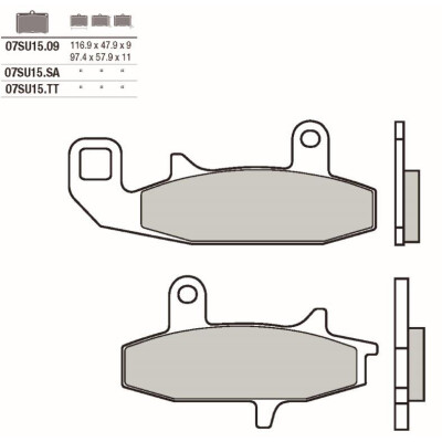 Jeu de plaquettes de frein BREMBO 07SU15SABRE