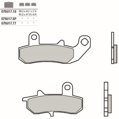 Jeu de plaquettes de frein BREMBO 07SU1718BRE