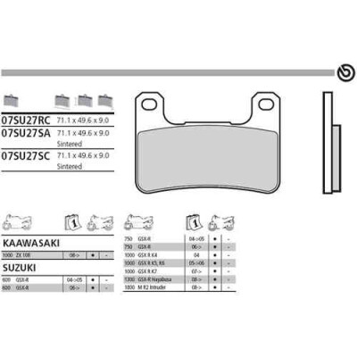 Jeu de plaquettes de frein Brembo