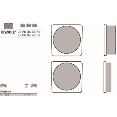 Jeu de plaquettes de frein BREMBO 07YA0527BRE