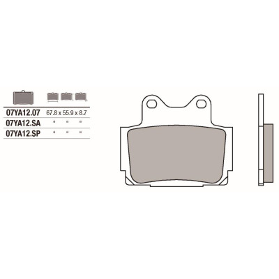 Jeu de plaquettes de frein BREMBO 07YA1207BRE