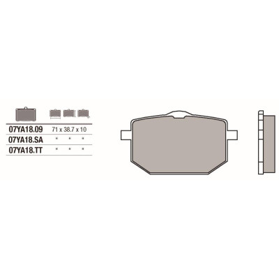 Jeu de plaquettes de frein BREMBO 07YA1809BRE