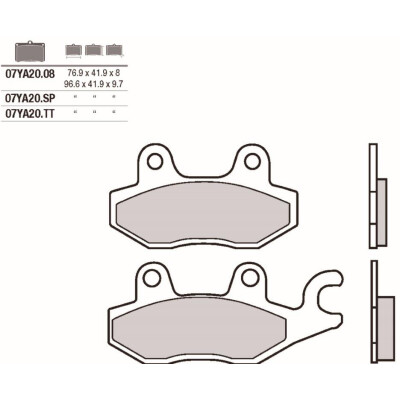 Jeu de plaquettes de frein BREMBO 07YA2008BRE
