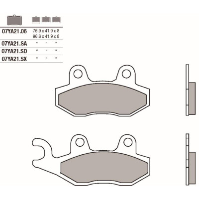 Jeu de plaquettes de frein BREMBO 07YA21SDBRE