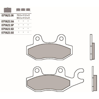 Jeu de plaquettes de frein BREMBO 07YA22SABRE