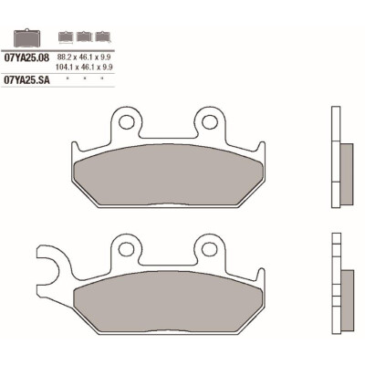 Jeu de plaquettes de frein BREMBO 07YA2508BRE