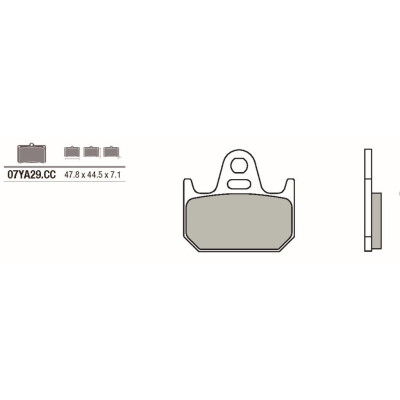 Jeu de plaquettes de frein BREMBO 07YA29CCBRE
