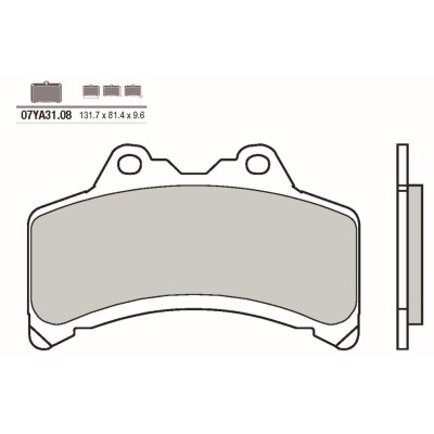 Jeu de plaquettes de frein BREMBO 07YA3108BRE