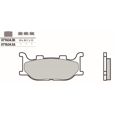 Jeu de plaquettes de frein BREMBO 07YA34LABRE
