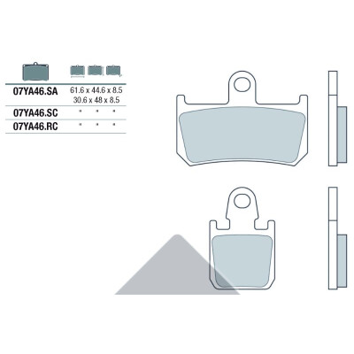 Jeu de plaquettes de frein BREMBO 07YA46SABRE