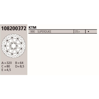 Disque de frein Brembo d'origine KTM SUPERDUKE 990