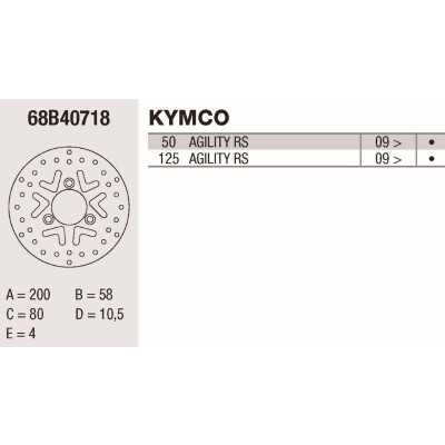 Disque de frein Brembo 200X4 68B40718BRE