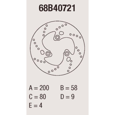 Disque de frein Brembo DP 200X4 68B40721BRE