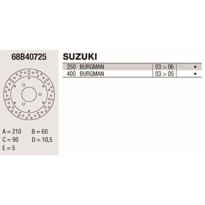 Disque de frein Brembo DP 210X5