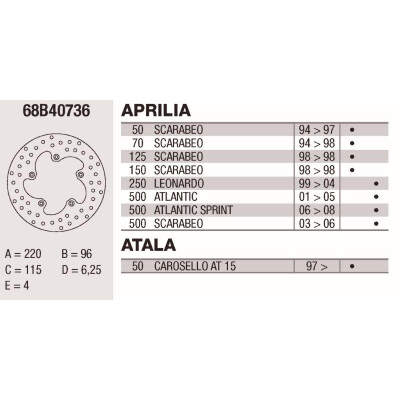 Disque de frein Brembo DP 220X4