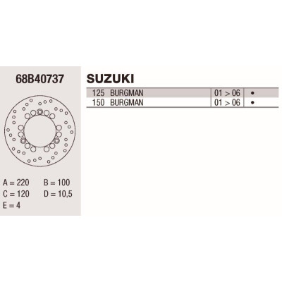 Disque de frein Brembo DP 220X4 68B40737BRE