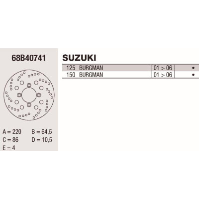 Disque de frein Brembo DP 220X4 68B40741BRE