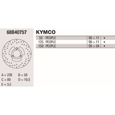 Disque de frein Brembo DP 226X3.5
