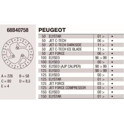 Disque de frein Brembo DP 226X4 68B40758BRE