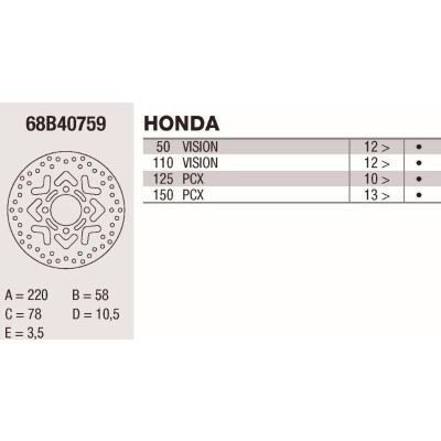 Disque de frein Brembo DP 220X3.5