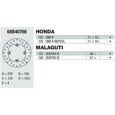 Disque de frein Brembo DP 220X4