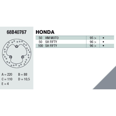 Disque de frein Brembo DP 220X4 68B40767BRE