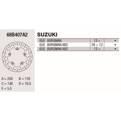 Disque de frein Brembo DP 250X5,5