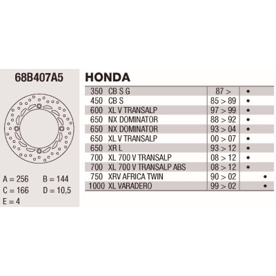 Disque de frein Brembo DP 256X4 68B407A5BRE