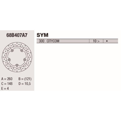 Disque de frein Brembo DP 260X4 68B407A7BRE