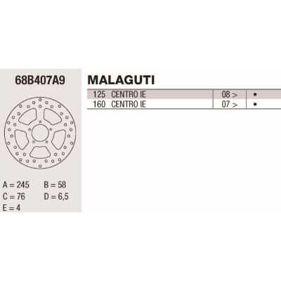 Disque de frein Brembo DP 245X4 68B407A9BRE