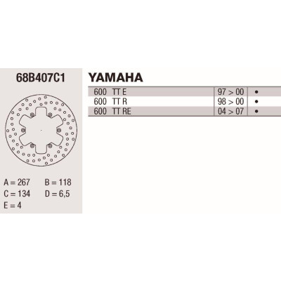 Disque de frein Brembo DP 265X4