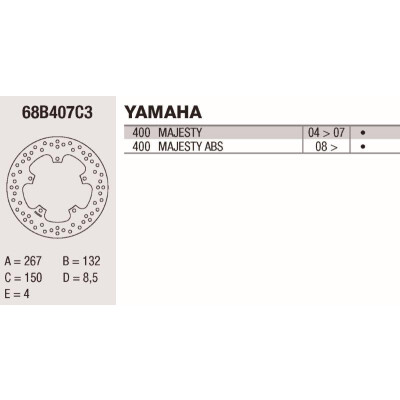Disque de frein Brembo DP 265X4
