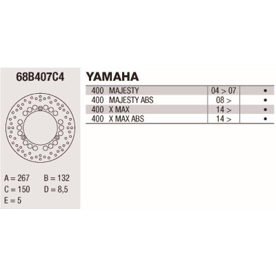 Disque de frein Brembo DP 267X5 68B407C4BRE