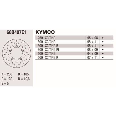 Disque de frein Brembo DP 260X5 68B407E1BRE