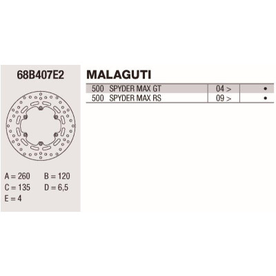 Disque de frein Brembo DP 260X4 68B407E2BRE