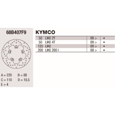 Disque de frein Brembo 220X4