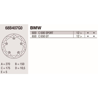 Disque de frein Brembo 270X5