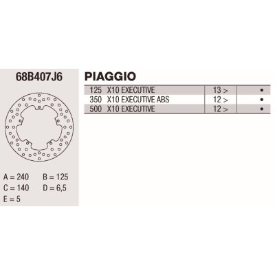 Disque de frein Brembo DP 240X5 68B407J6BRE