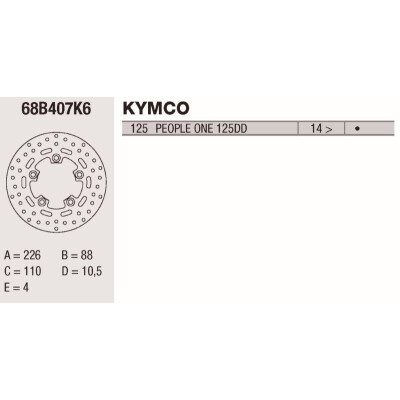 Disque de frein Brembo DP 226X4 68B407K6BRE