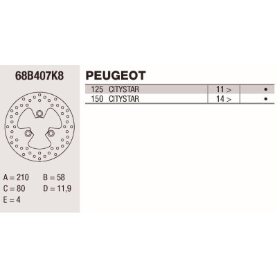 Disque de frein Brembo DP 210X4 68B407K8BRE