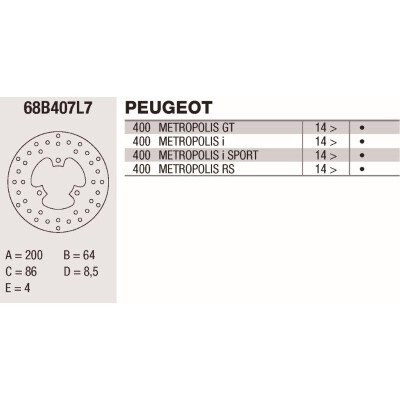 Disque de frein Brembo DP 200X4 68B407L7BRE