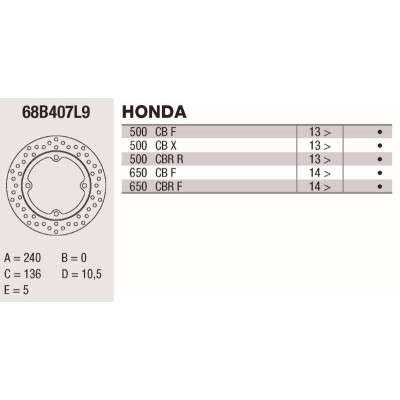 Disque de frein Brembo DP 240X5 68B407L9BRE