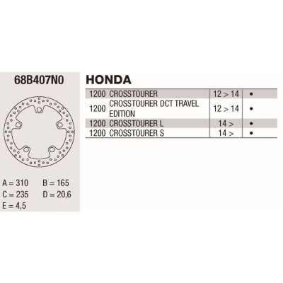 Disque de frein Brembo DP 310X4.5