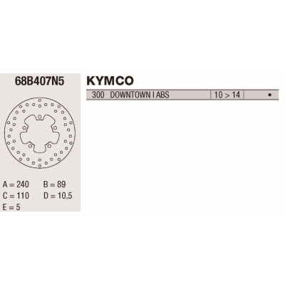 Disque de frein Brembo DP 240X5 68B407N5BRE