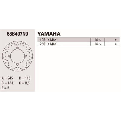Disque de frein Brembo DP 245X5 68B407N9BRE
